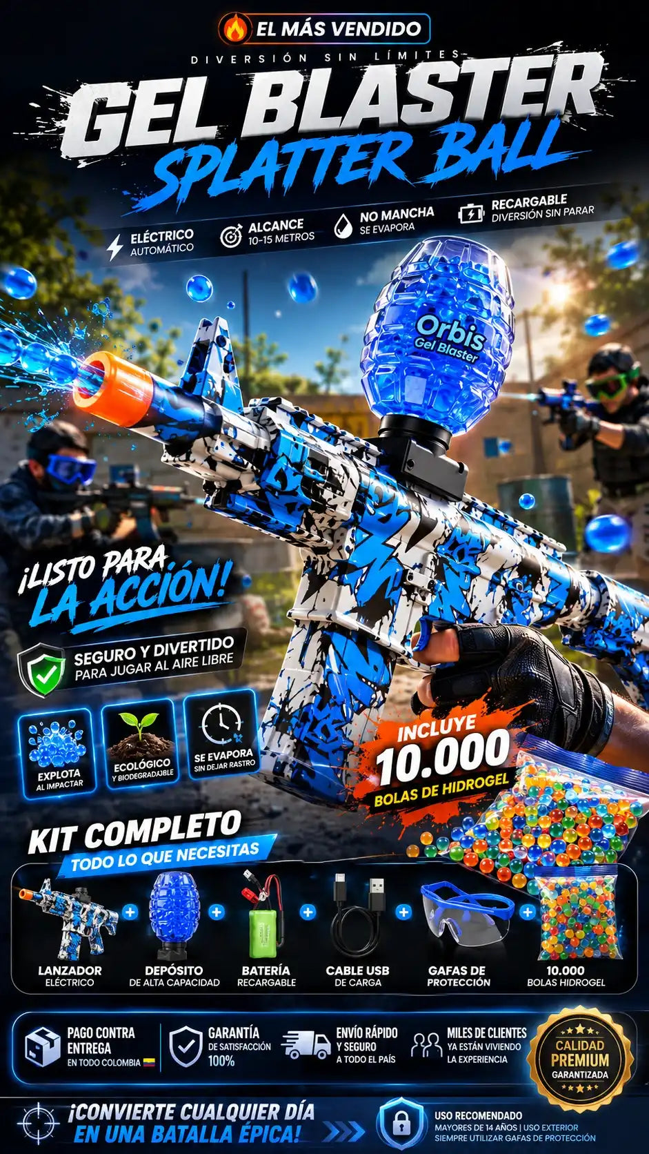 HydroStrike™ – Lanzador Hidrogel Eléctrico + Envío Gratis